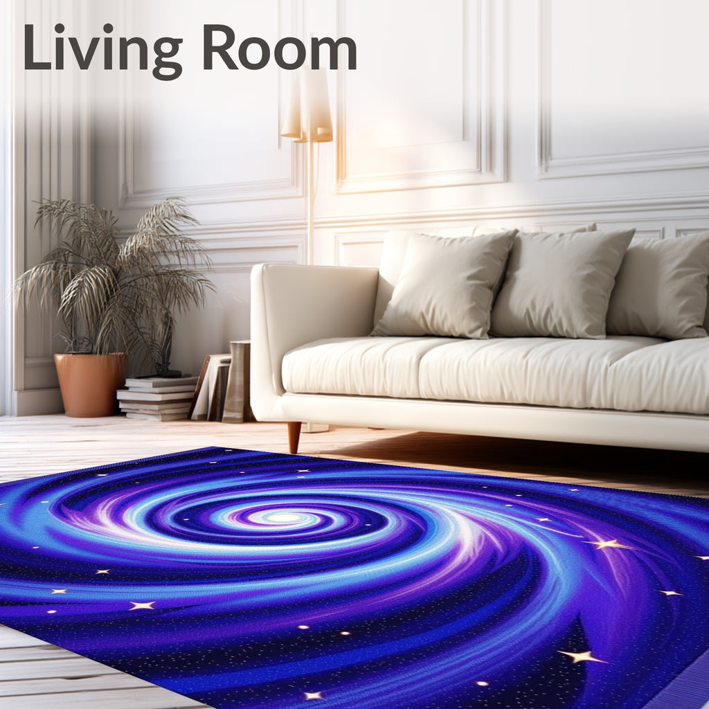 Galactic Swirl Starry Night Rug