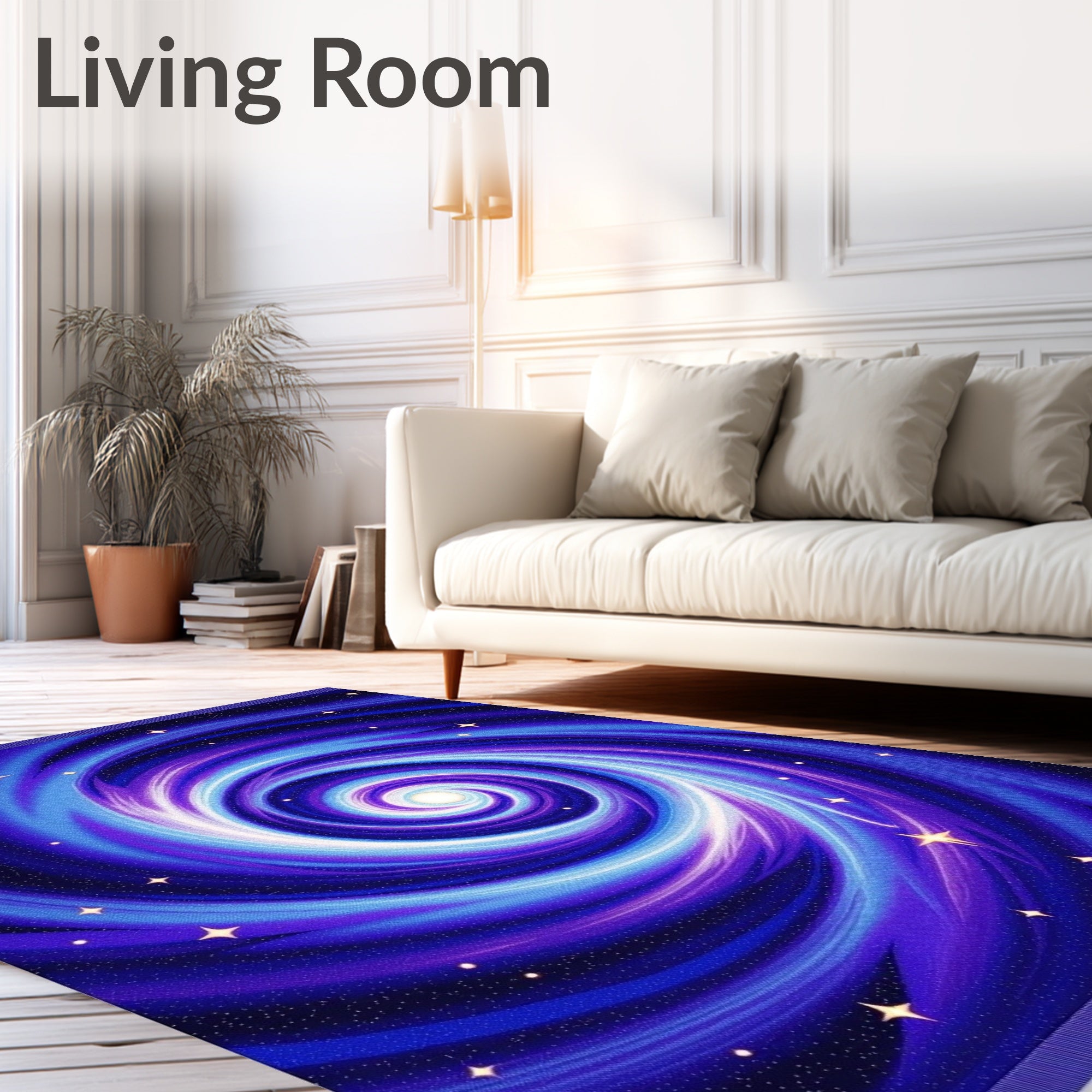 Galactic Swirl Starry Night Rug