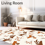 Rustic Deer Branch Autumn Medley Rug