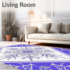 Elegant Violet Mandala Diamond Rug