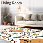 Whimsical Cubs And Swirling Stars Rug