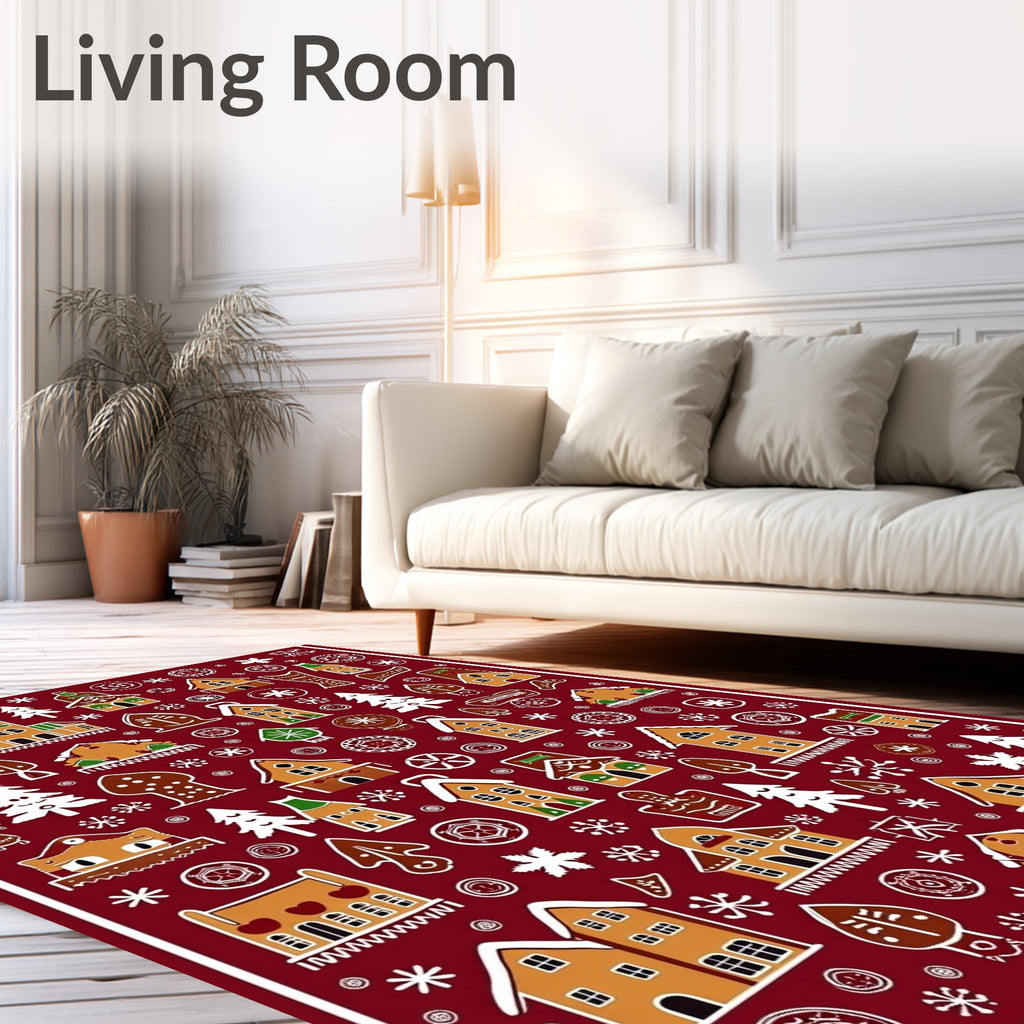 Gingerbread Village Folkytale Houses Rug