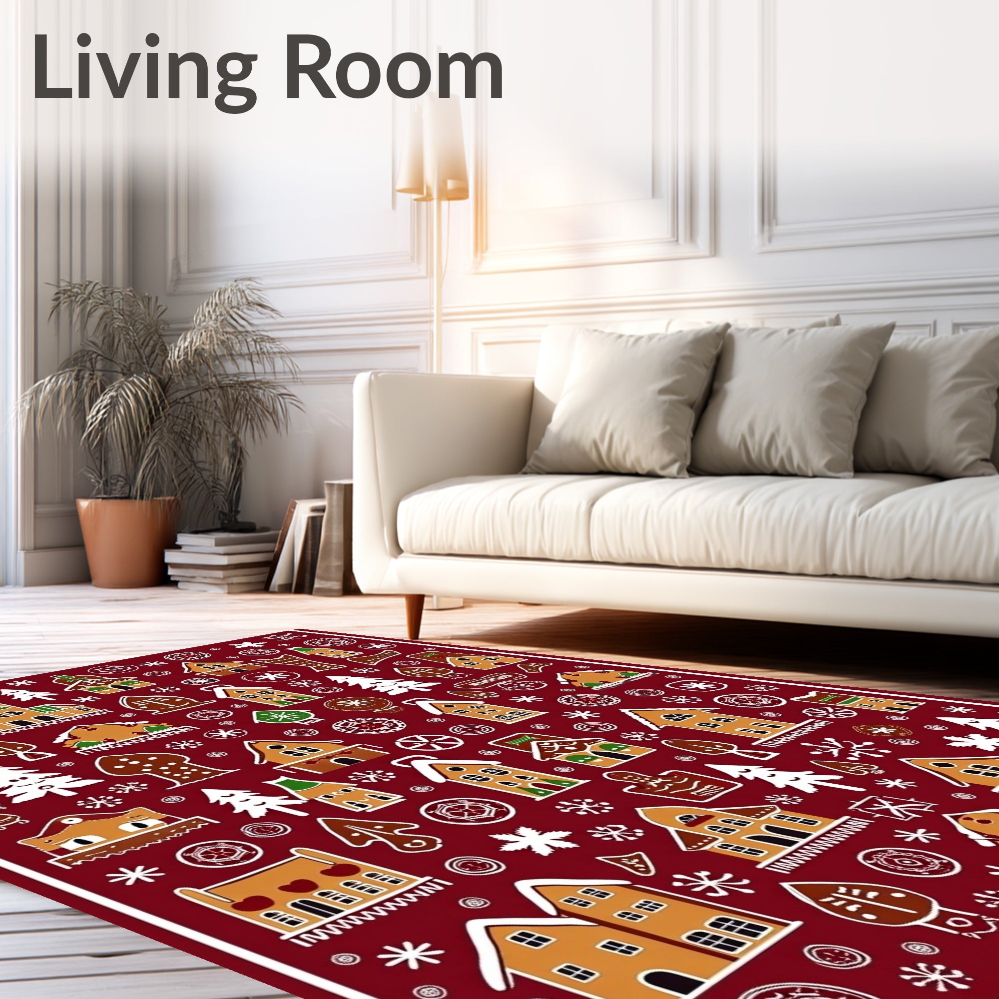 Gingerbread Village Folkytale Houses Rug