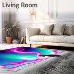 Majestic Horse Vibrant Aurora Sky Rug