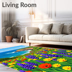 Coastal Cliffside Wildflower Meadow Rug
