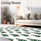Evergreen Tree Forest Winter Rug