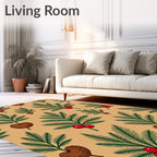 Woodland Pineberry Branch Repeating Rug