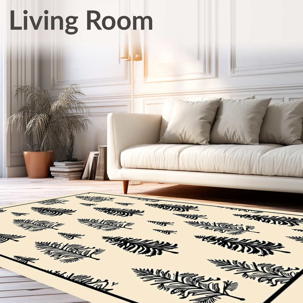 Black Pine Forest All Over Rug