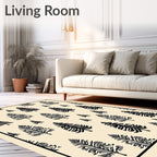 Black Pine Forest All Over Rug