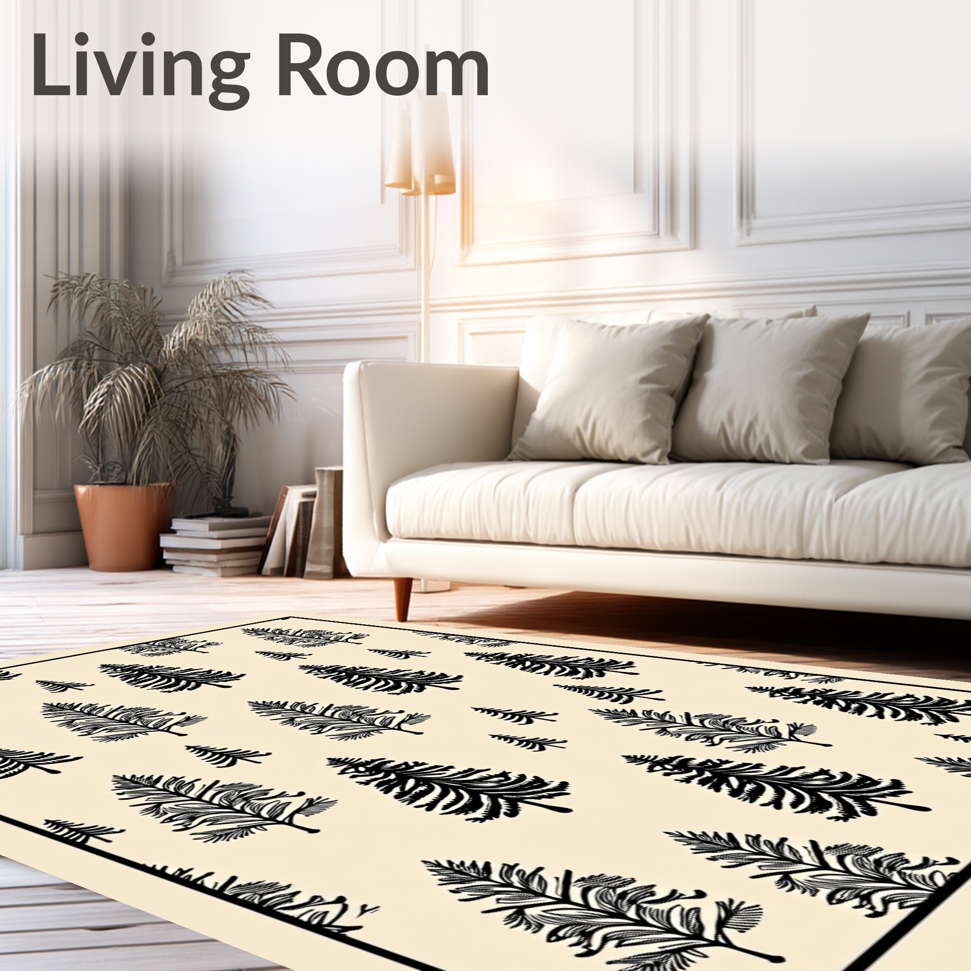 Black Pine Forest All Over Rug
