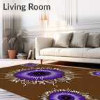 Brown Majestic Violet Mandala Bloom Rug