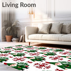 Green Gnome Snowflake Winter Delight Rug