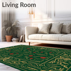 Emerald Forest Floral Medallion Rug