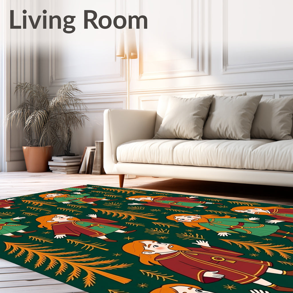 Charming Forest Friends and Trees Rug