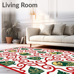 Whimsical Sloth And Tree Swirl Rug