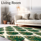 Forest Green Pine Needle Repeating Rug