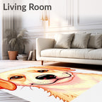 Golden Retriever Dog Face Close Up Rug