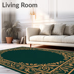 Gold Leaf Golden Vine Border Rug
