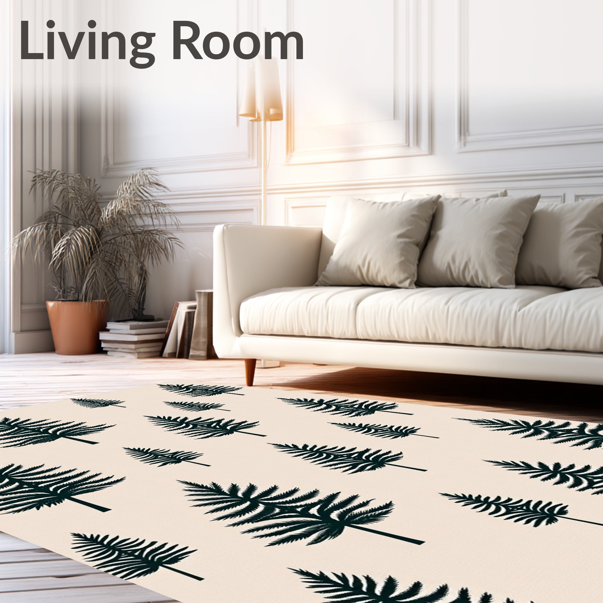 Dark Green Pine Forest Scattered Rug