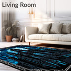 Gothic Castle Full Moon Blue Entities Rug