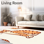 Playful Orange Tabby Cat Repeat Rug