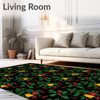 Golden Bells With Green Foliage Rug