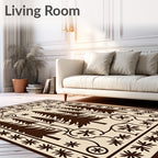 Forest Trees Folk Art Rug