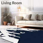 Gothic Castle Moon Bat Silhouette Rug