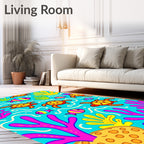 Fun Sea Turtle Fish Coral Reef Rug