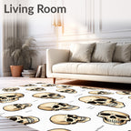Vintage Skull Collection Cream Rug