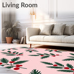 Festive Holly Berry Sprig Rug