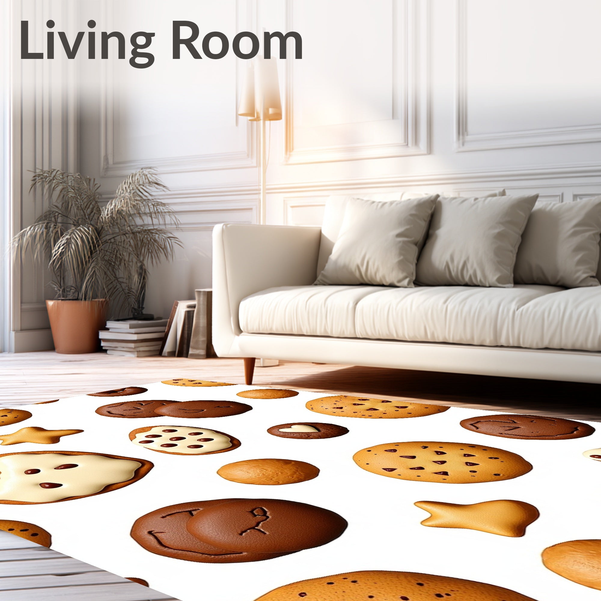 Whimsical Cookie Collage Food Print Rug