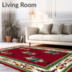 Crimson Festive Soldier Border Rug