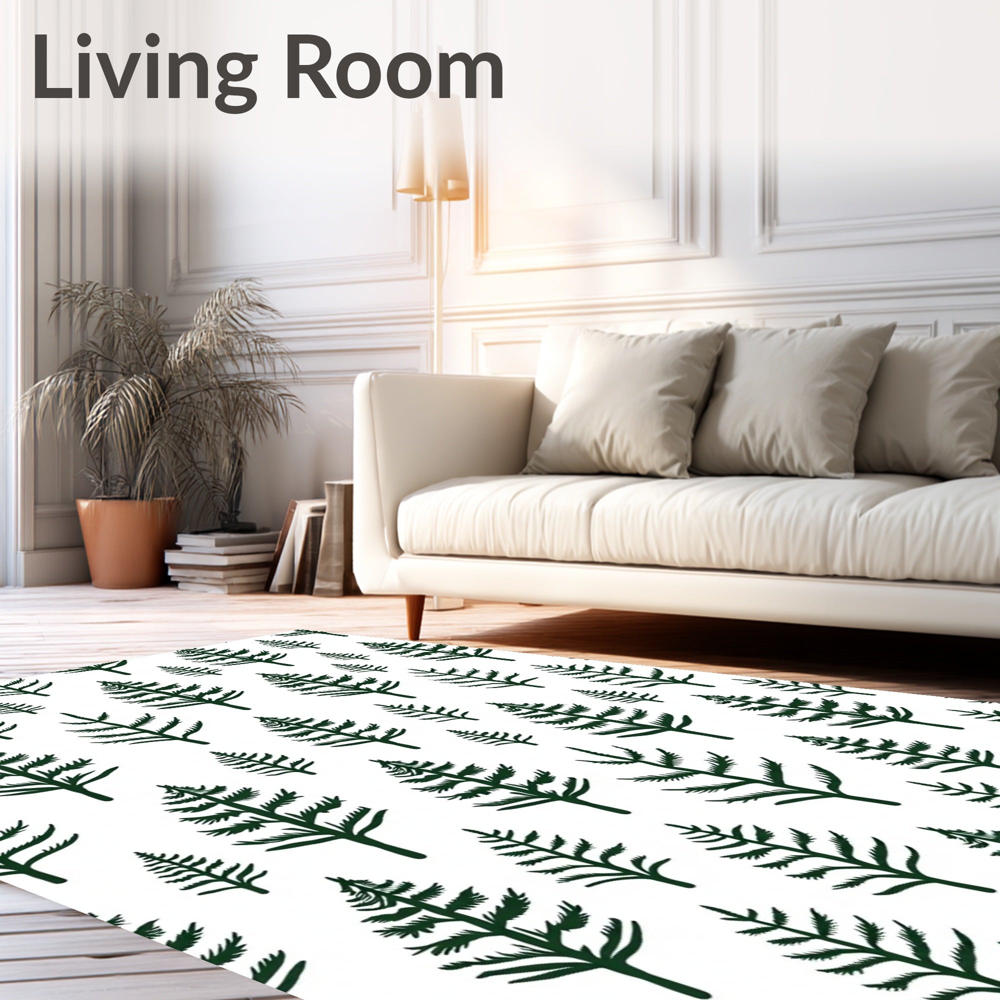 Dark Green Pine Tree Forest Repeat Rug