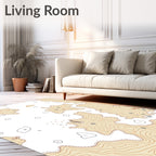 Topographic Map Contour Lines Rug