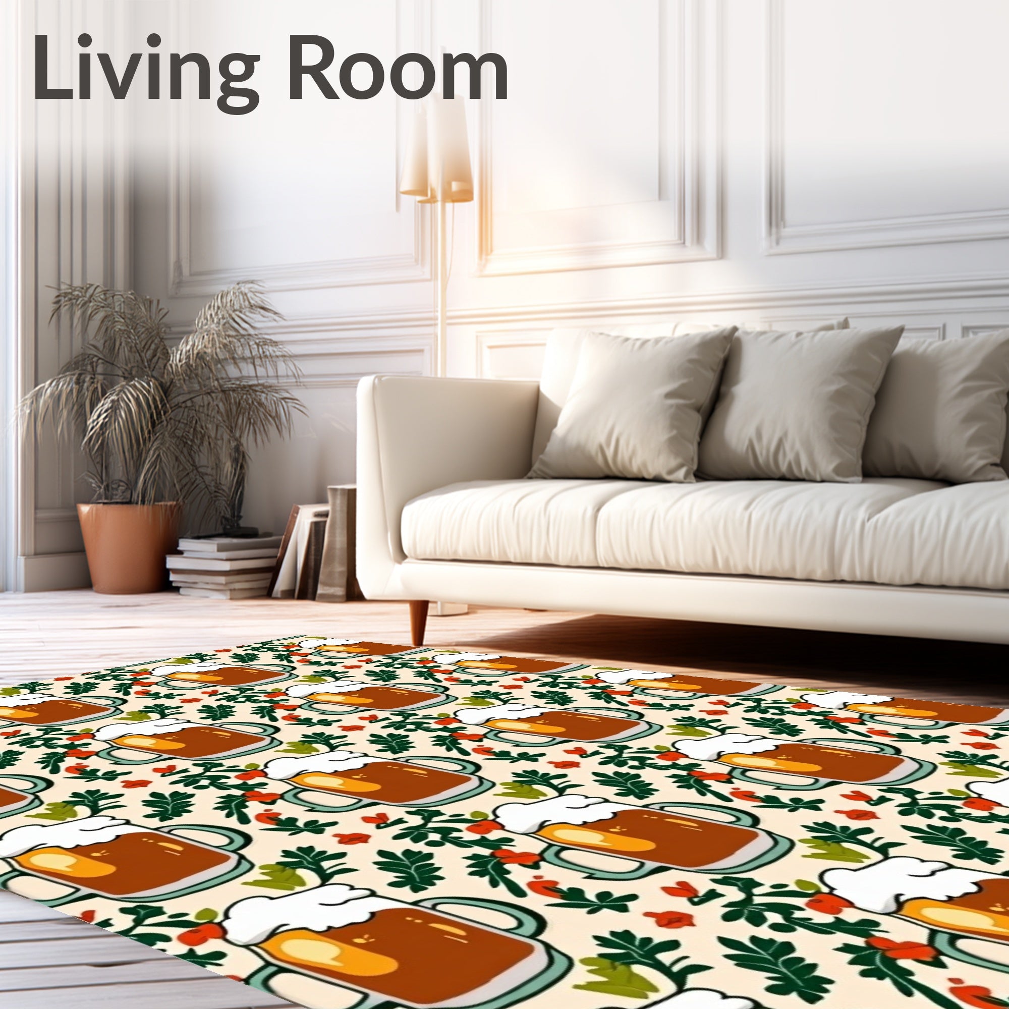 Amber Foam Mugs Botanical Medley Rug