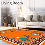Children With Christmas Trees And Gifts Rug