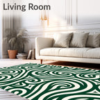 Dark Green Swirling Celtic Knot Rug