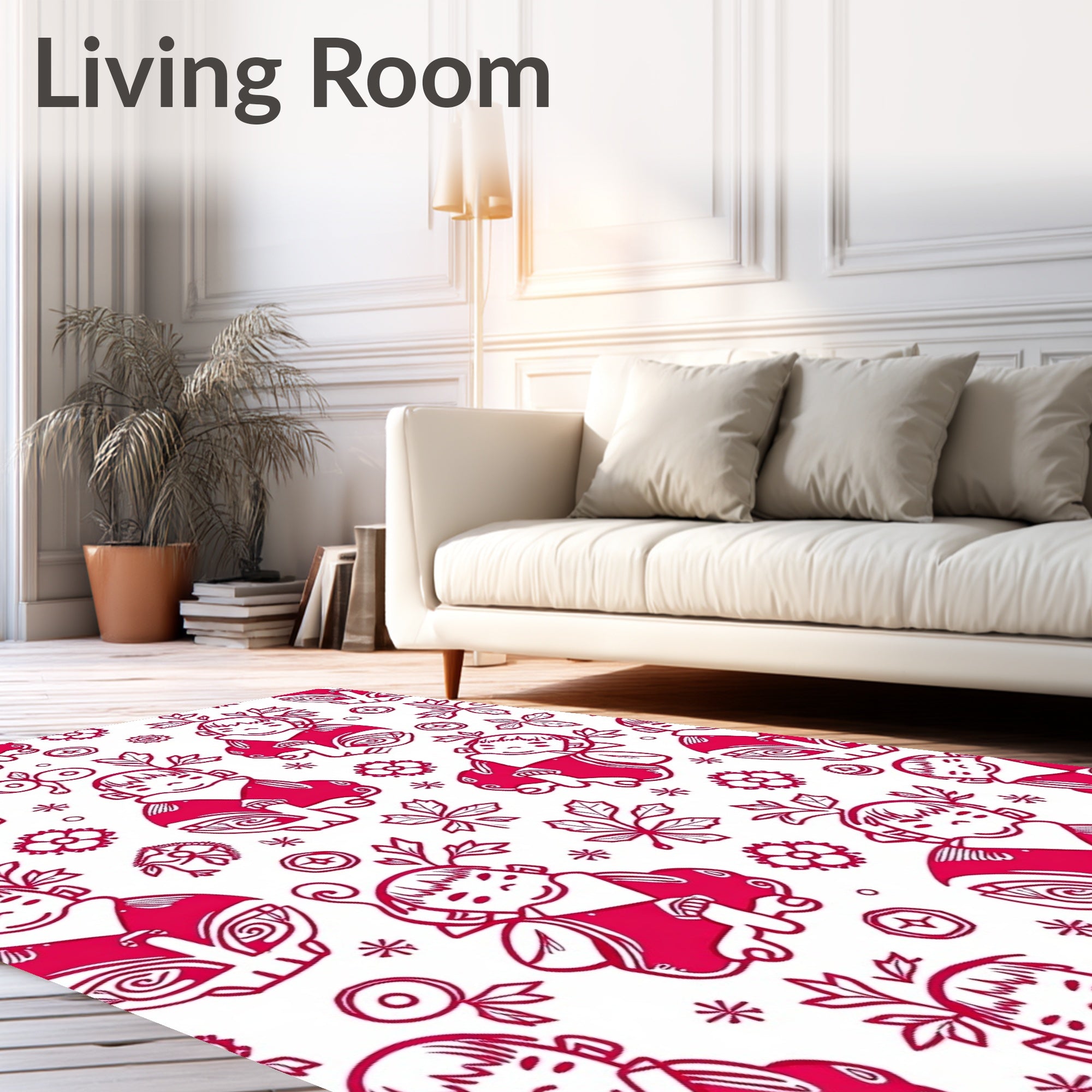 Crimson Children Flora Scatter Rug