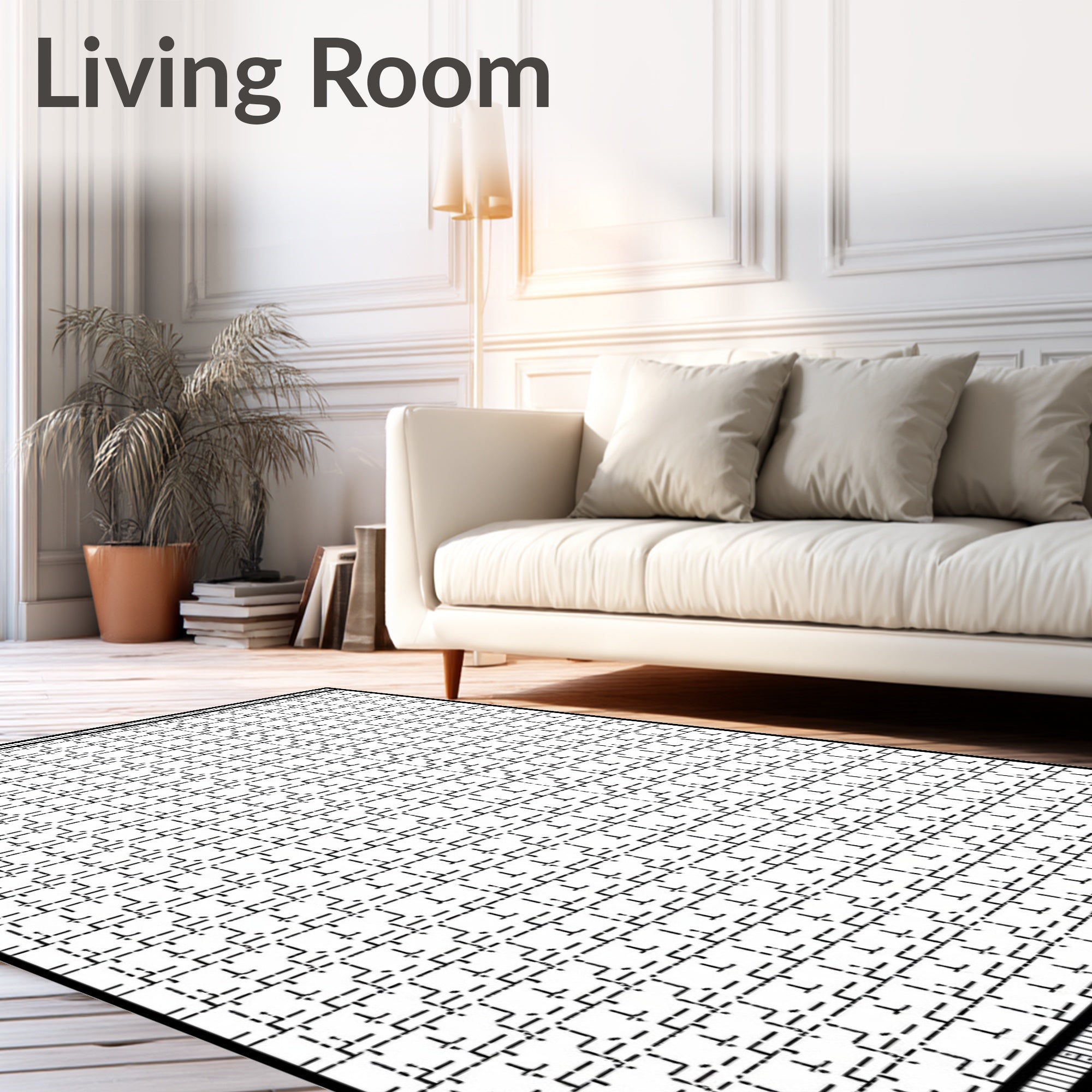 Monochromatic Geometric Lattice Raster Rug