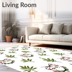Cute Owl Leafy Branches Rug