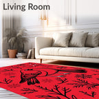 Cardinal with Snowflakes and Branches Rug