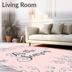 Winter Snowflake Scroll Festivity Rug