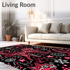 Pink Feline Snowflake Whimsy Rug