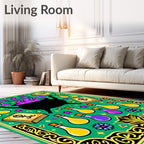 Whimsical Cauldron Purple Amethyst Potion Rug