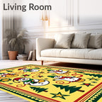 Jolly Snowman Christmas Celebration Rug