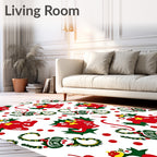 Whimsical Red Cherry Character Sprites Rug