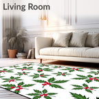 Green Holly Berry All Over Rug