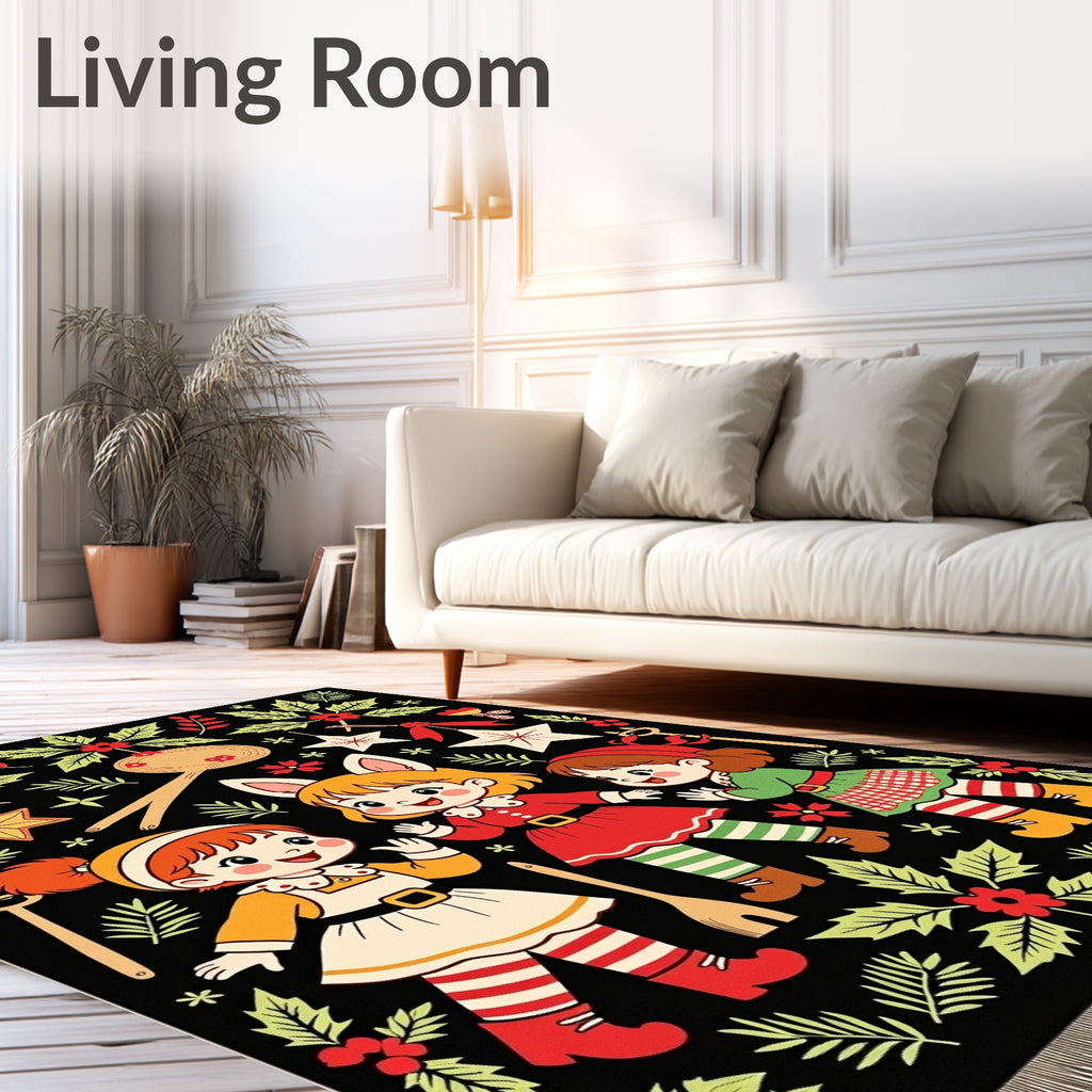 Cute Characters with Holly Garland Rug