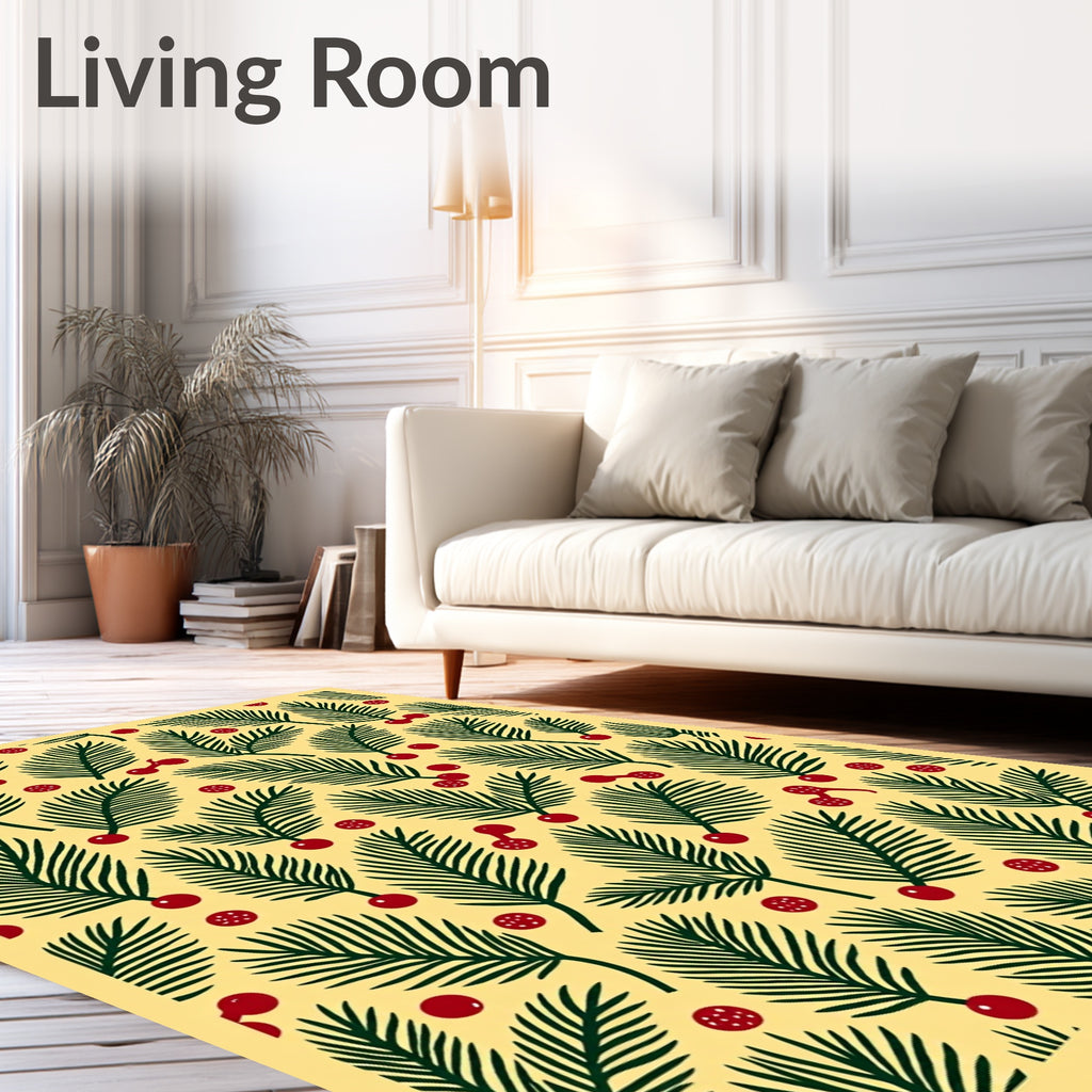 Fern Berry Jubilation Yellow Rug